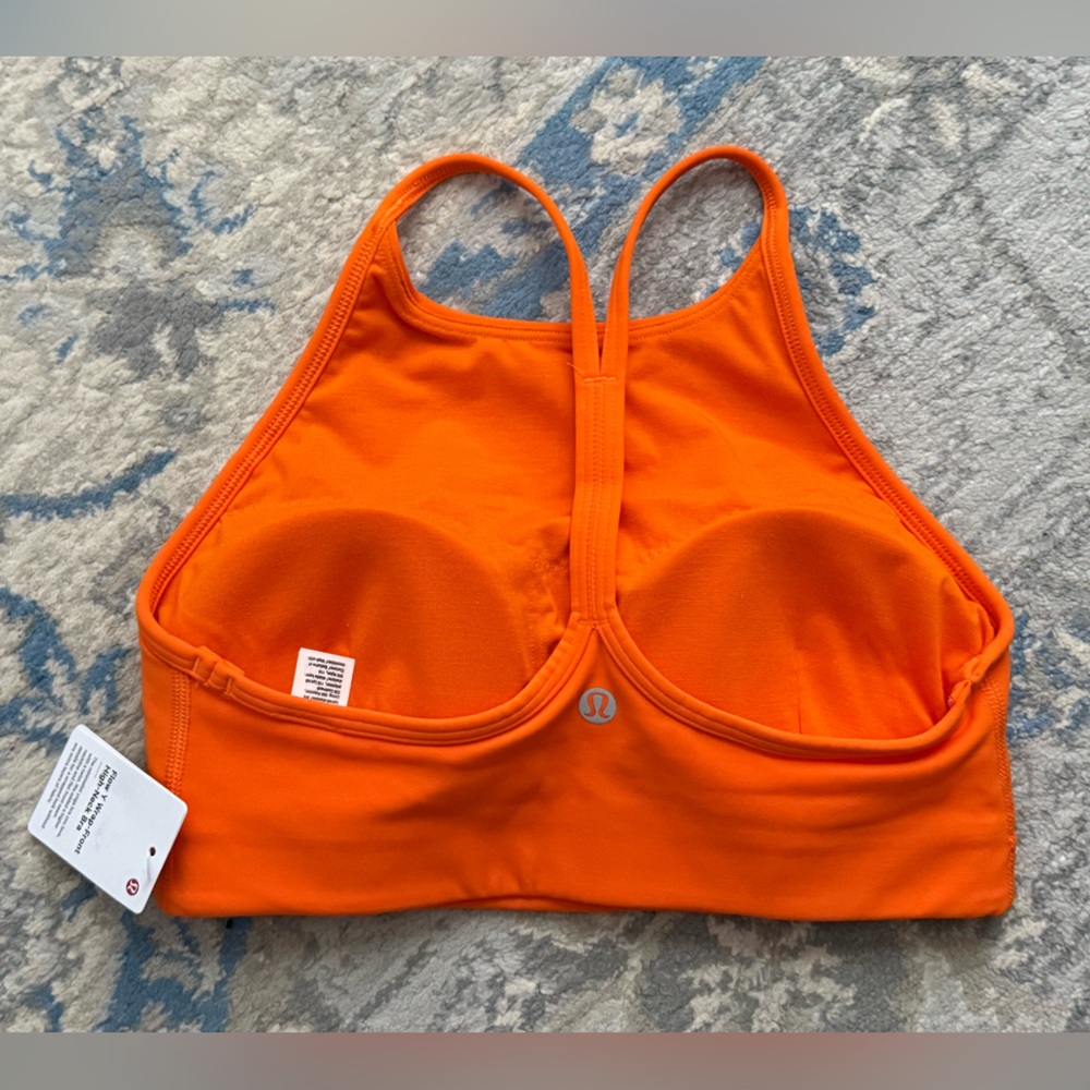 Lululemon Flow Y Wrap-Front High-Neck Bra *Light Support, B/C Cup Orange Flash - Picture 2 of 6